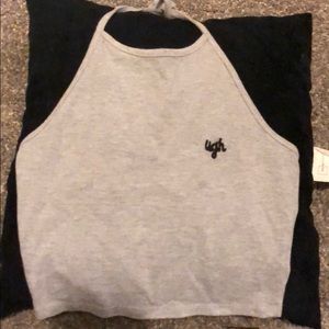 Gray halter top